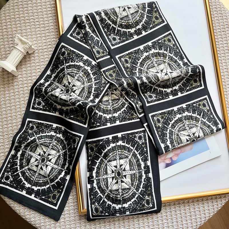 FONYVE Silk Head Scarf for Hair Fashion Headwrap for Women Lightweight Neck Tie - Image 2